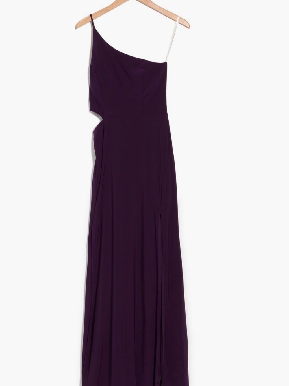 Elegant One-Shoulder Purple Evening Dress - NWT